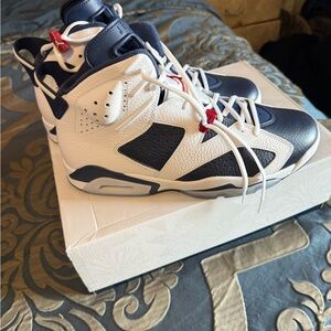 Men's Jordan White and Blue Athletic Shoes.  Never Worn.